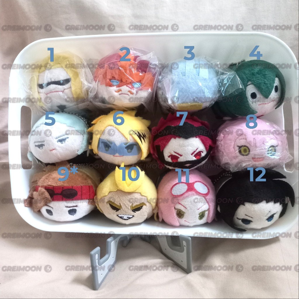 Gantungan Kunci/Ganci/keychain Plush Boneka Mochikororin My Hero Academia Kaminari, Aizawa, IIda