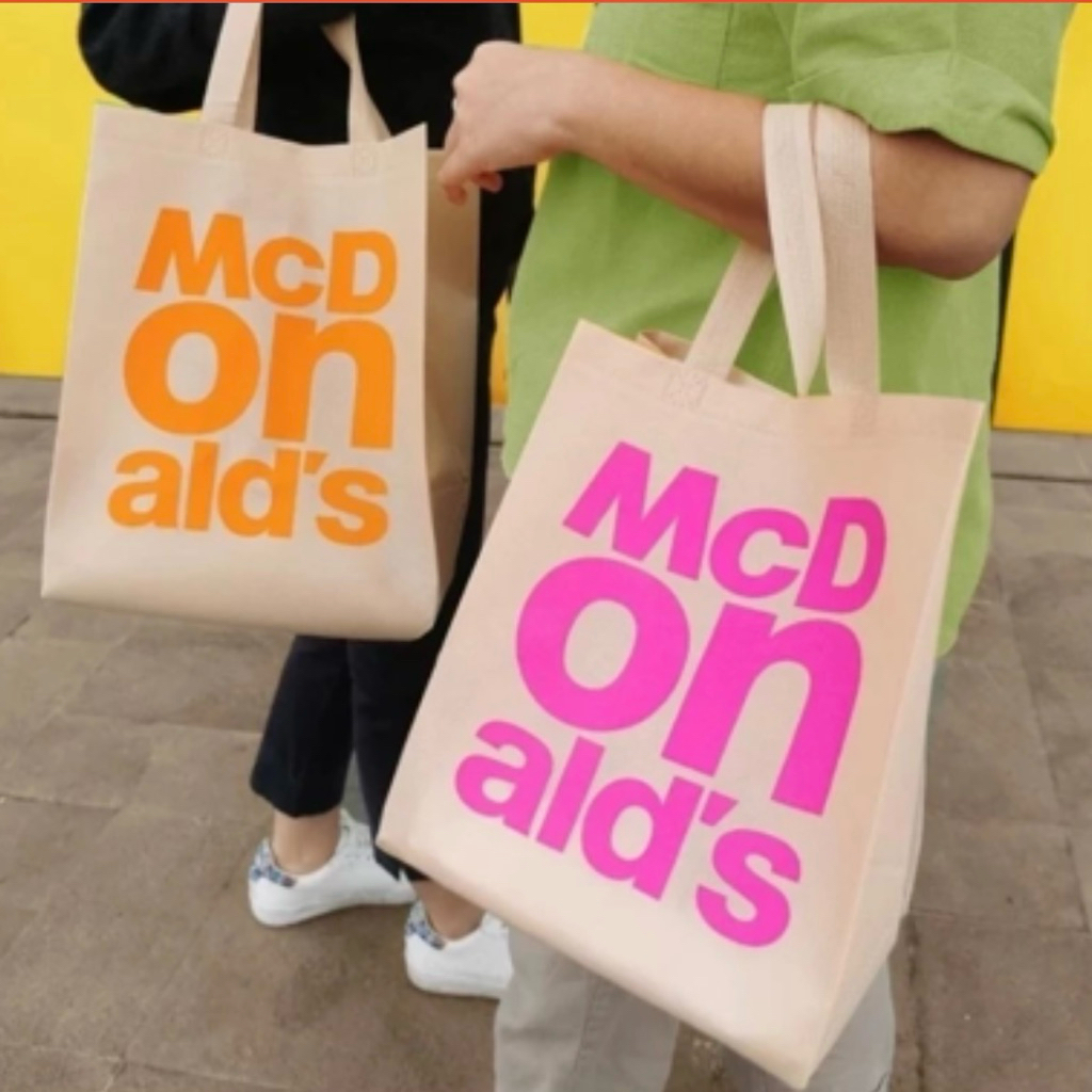 Tas belanja / Tas spunbond / Totebag - branded mcd mangkokku zara hnm uniqlo starbuck