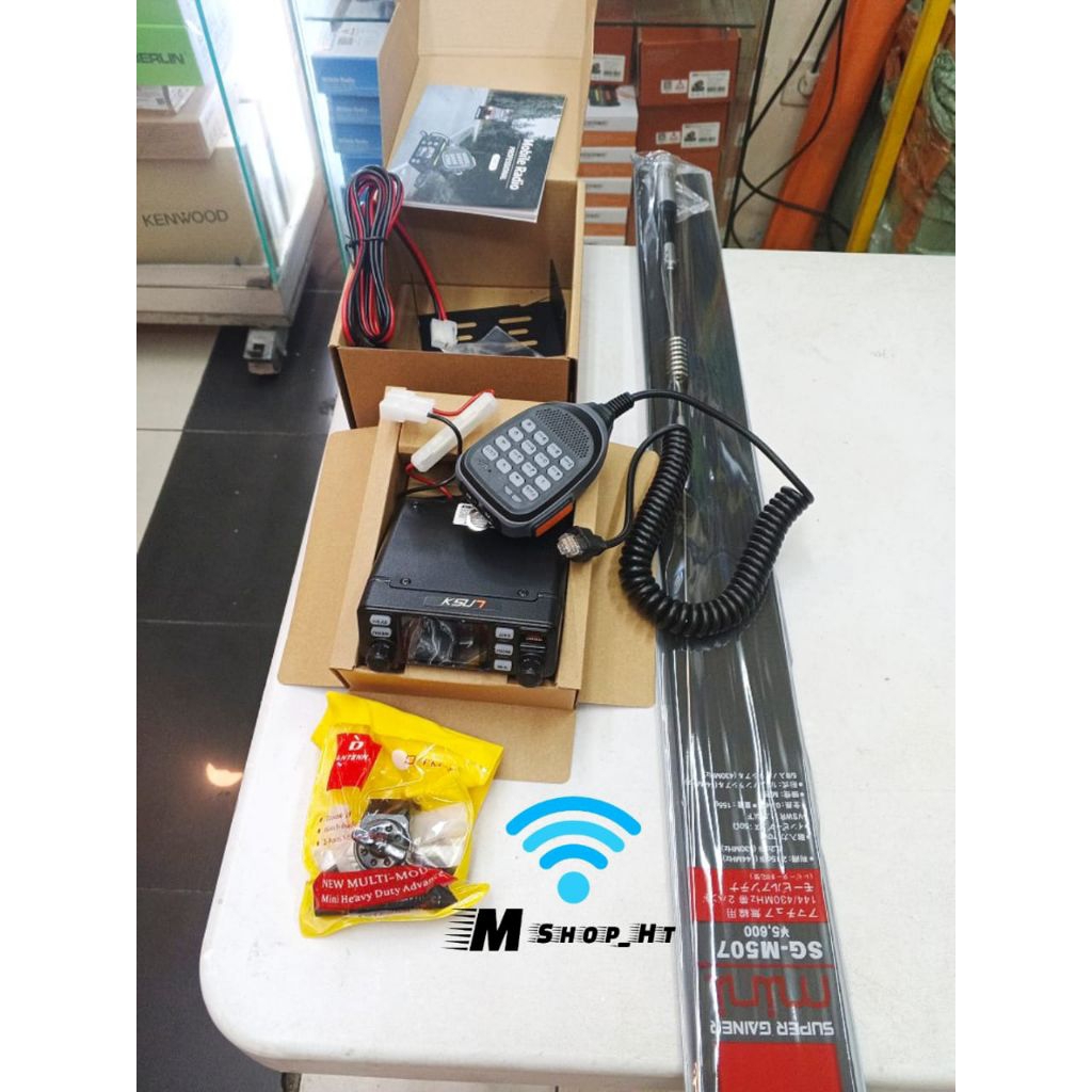 Paket lengkap Radio Rig mobil Dual band tingal pasang ksun UV 5200D