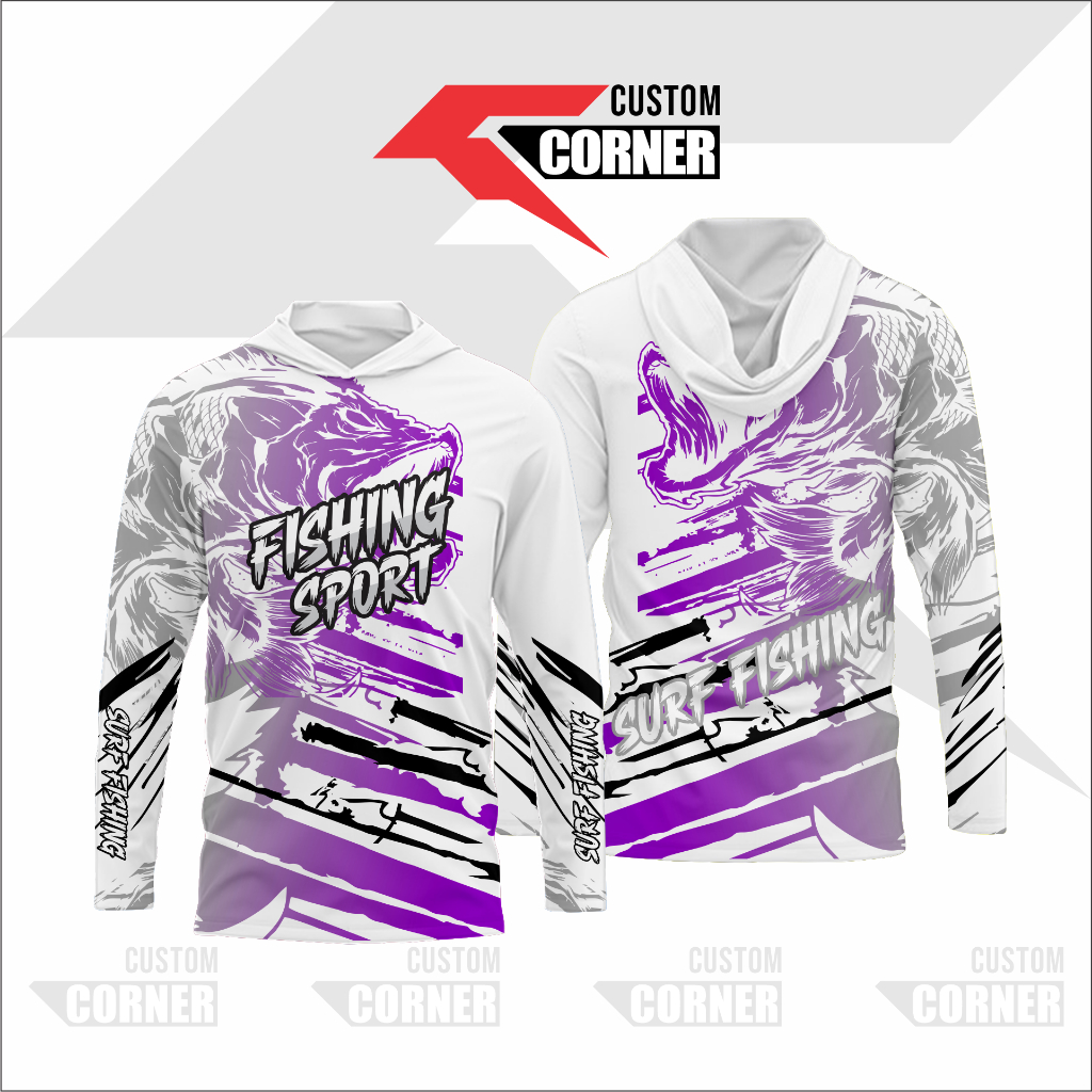 Custom Corner Jersey Fishing Sport Nyaman