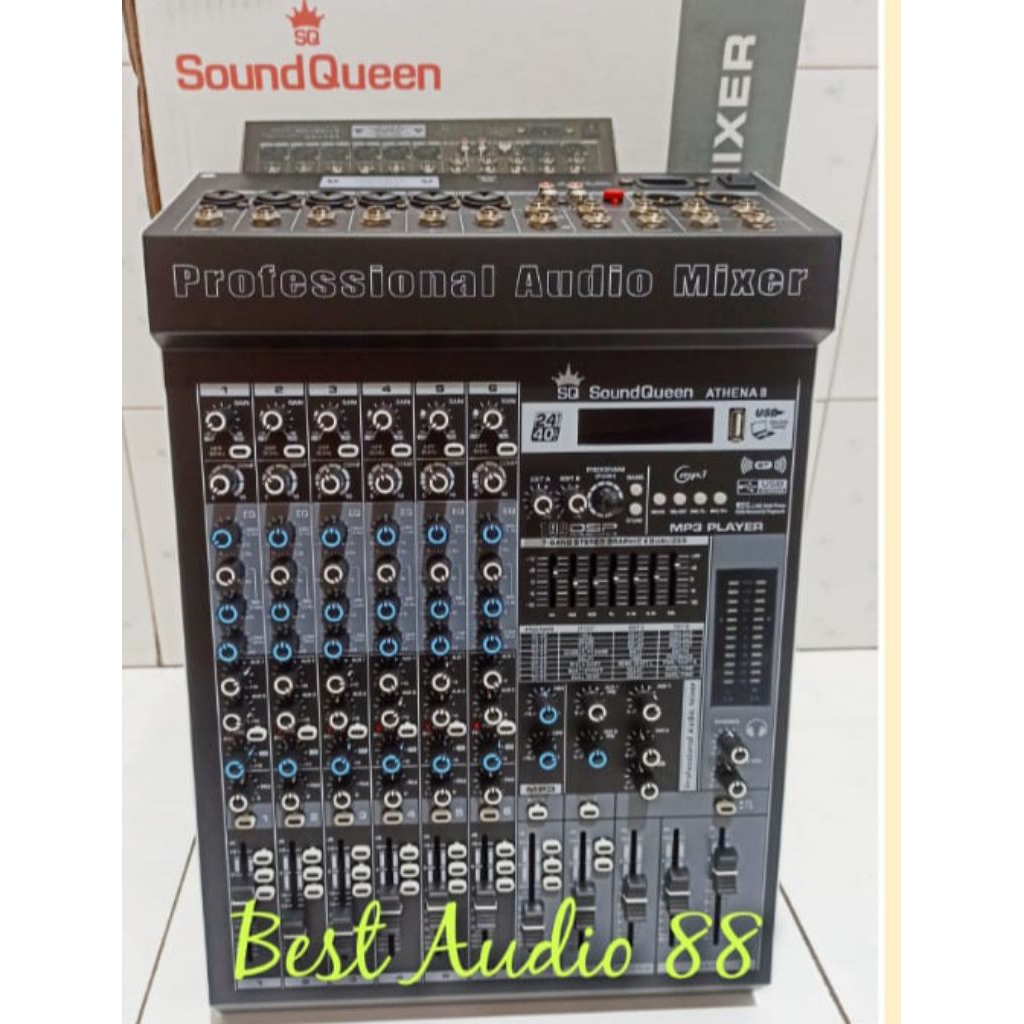 Mixer Audio Sound System Soundqueen 8 channel 8channel Athena 8