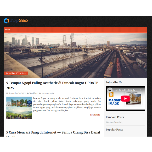 Tema Blogger Blogspot Profesional TUNGSTEN | Desain Elegan | Support Adsense