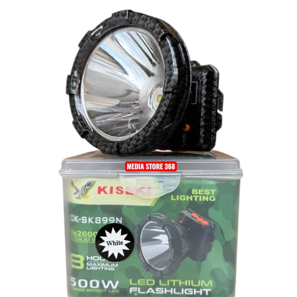 SENTER KEPALA LED 500W KISEKI CK-SK899N - BATERAI 7.800mAh - SUPER BRIGHT LED - SUPER TERANG - TypeC