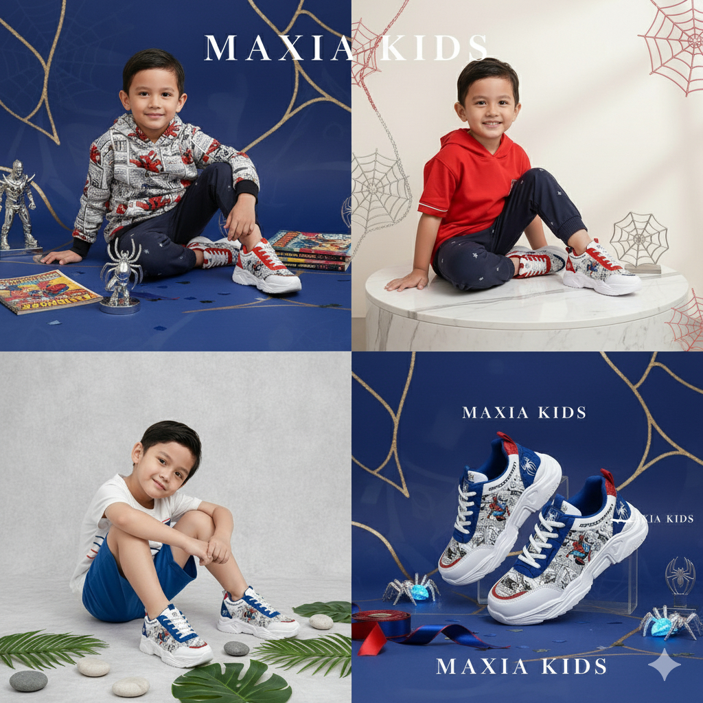 Sneakers Anak Motif Spiderman - sepatu anak cowok gambar spiderman - sepatu spiderman murah