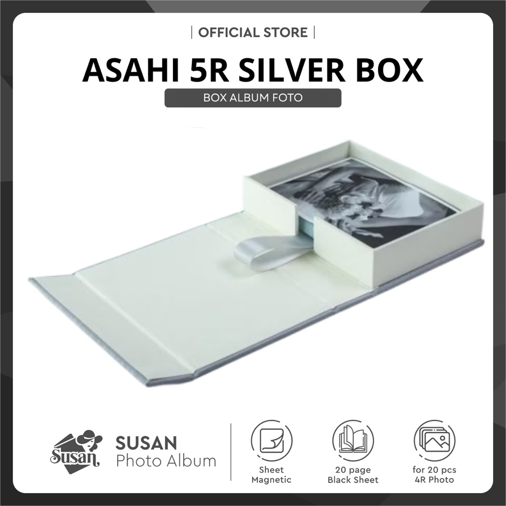 Picture Box Photo 5R Asahi Silver Susan Photo Album