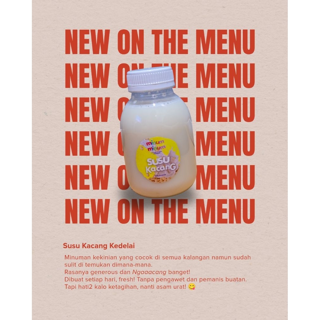 Susu Kacang Kedelai Asli! Homemade Sucang / SULE / ASI Booster - Minuman Tinggi Serat / Bergizi Tanp