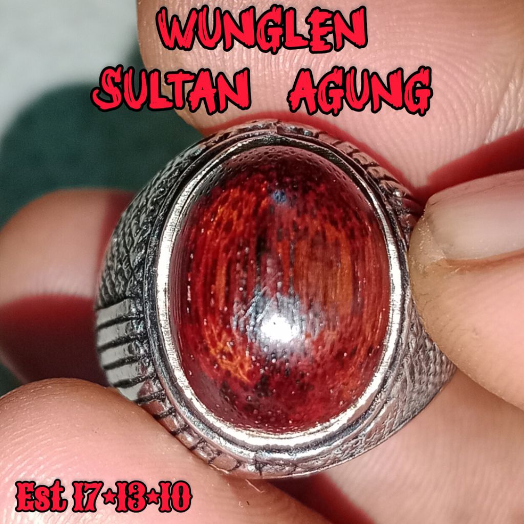 CINCIN AKIK KAYU WUNGLEN SULTAN AGUNG ORIGINAL