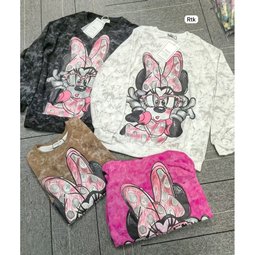 New Arrival#A03.195K-1 MICKEY Pakaian Fashion Wanita Terbaru Kekinian Ala Korean Vintage Style / Ata