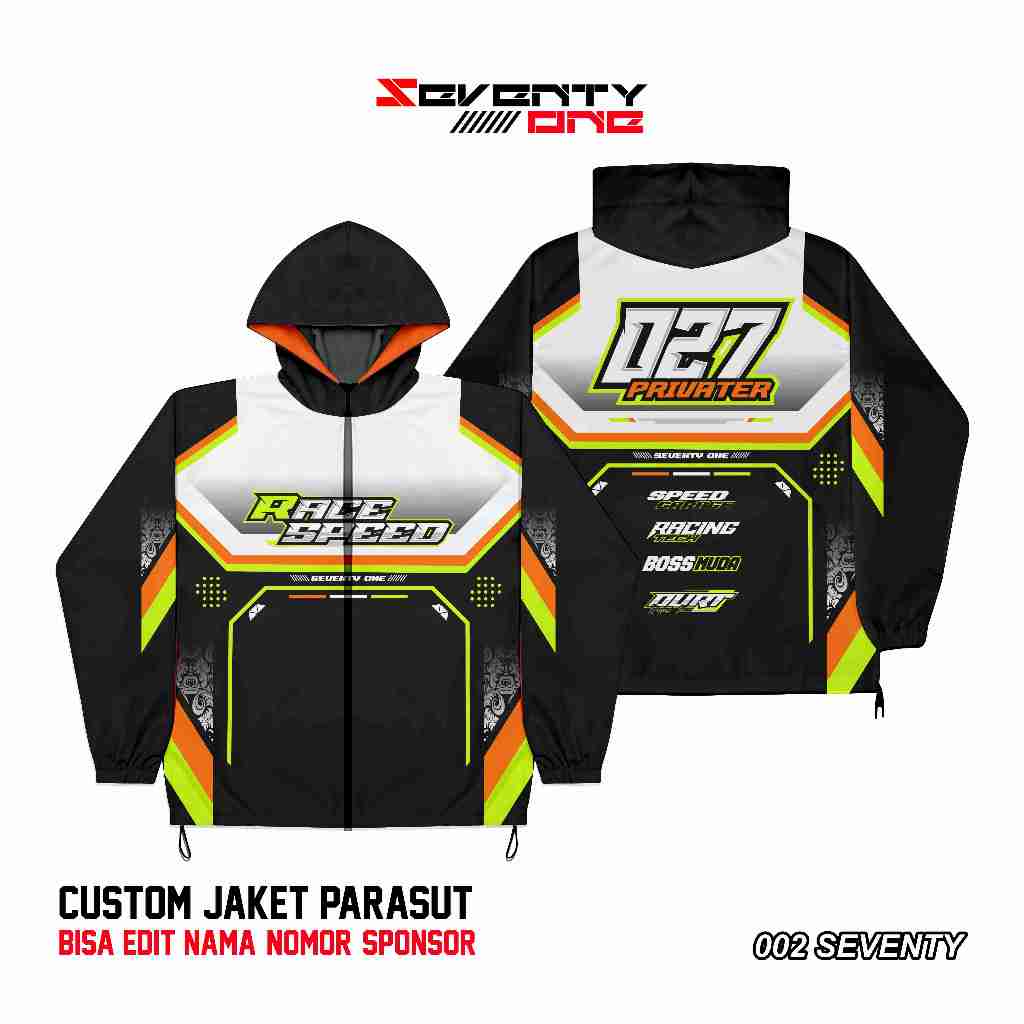 JAKET RACING DESAIN BEBAS REQUEST MOTIF JAKET PARASUT/JAKET RACING