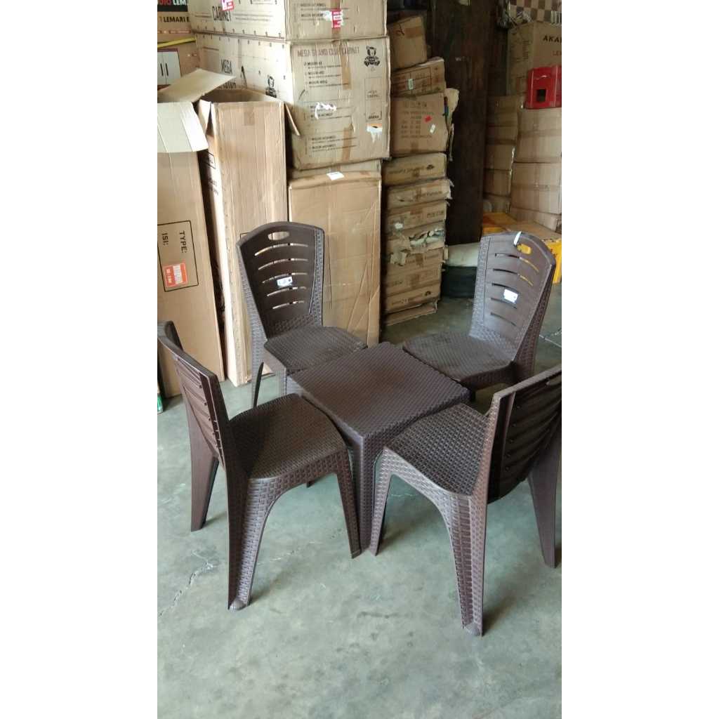 Kursi meja Rotan/Meja Rotan/Kursi Plastik/ Kursi Makan/Kursi Sandar/ Kursi Tamu Apollystar