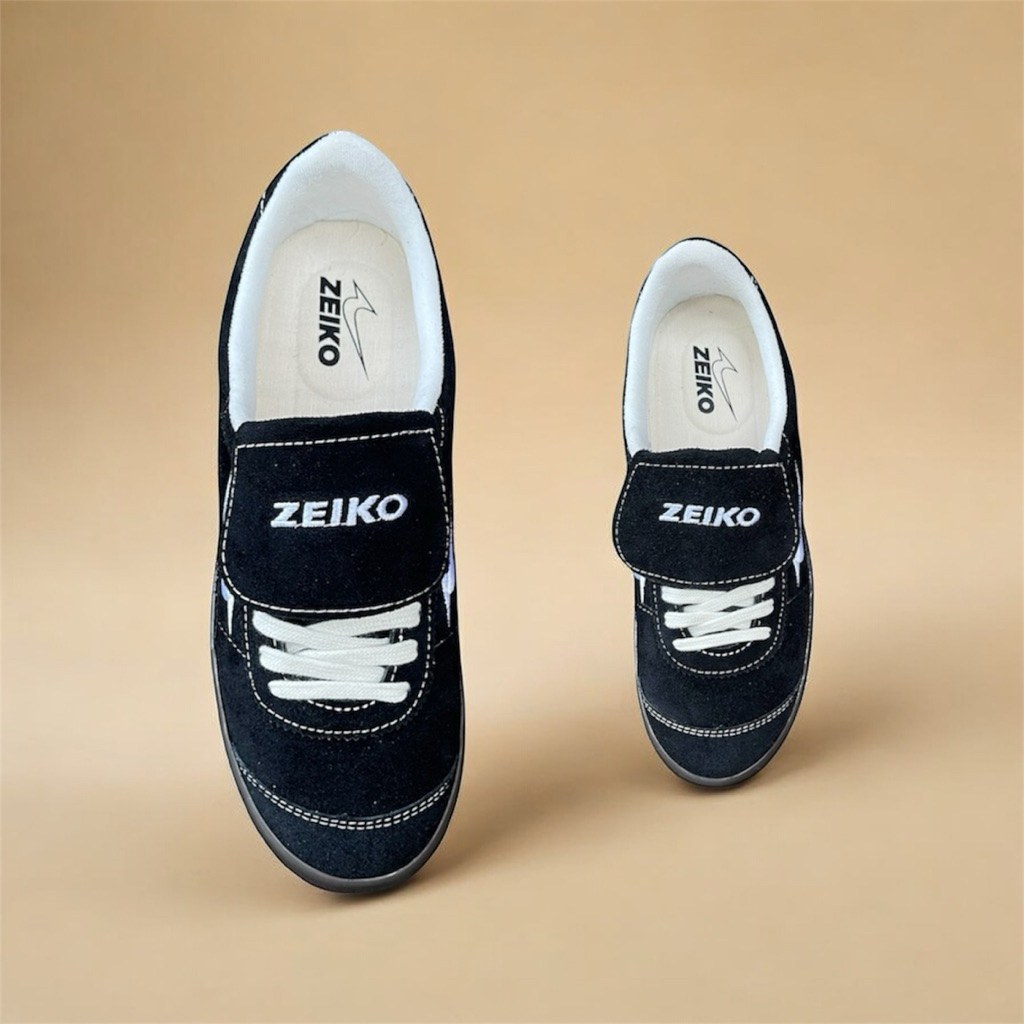 Sepatu Lokal Zeiko Voyager Black Gum Sneakers Pria Wanita Unisex