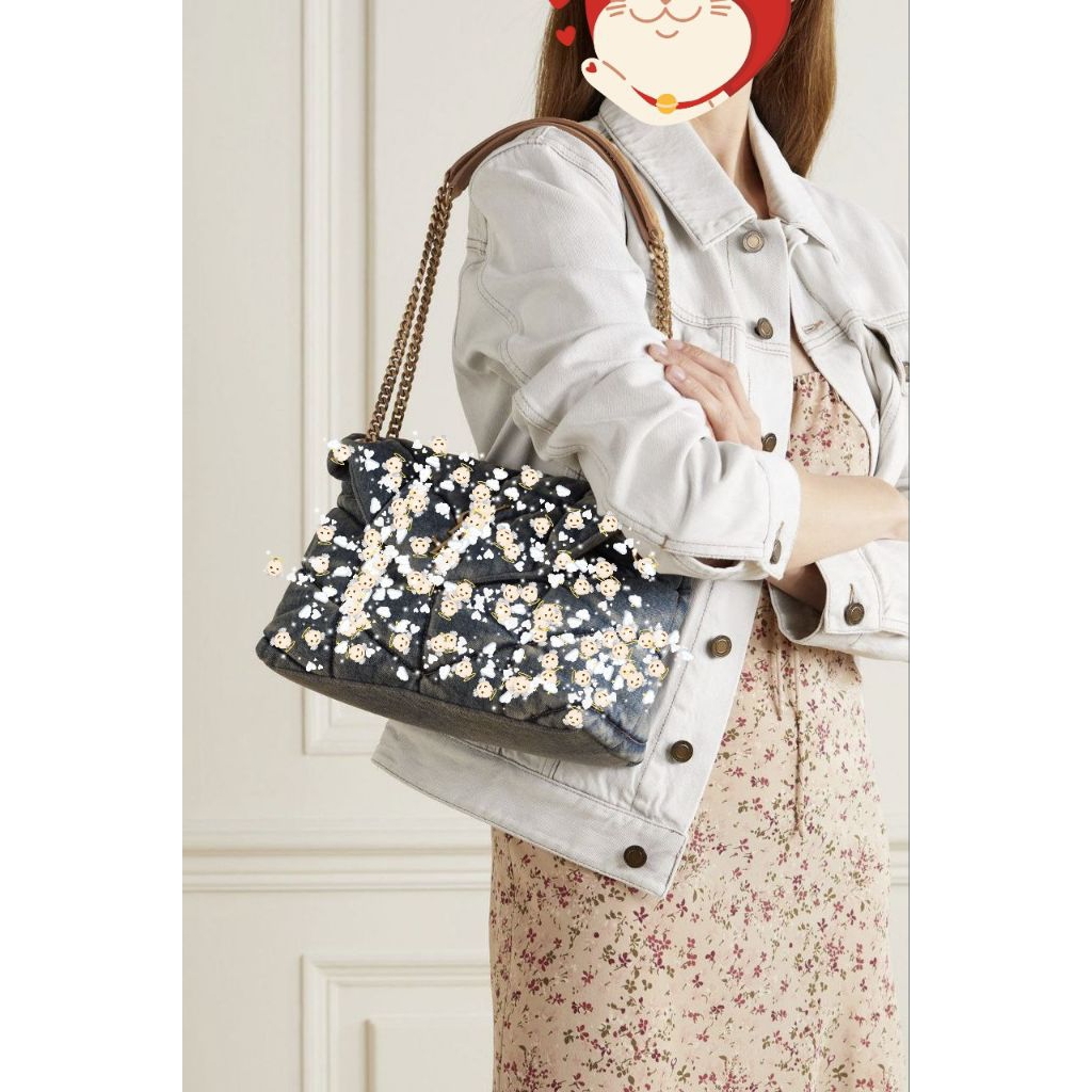 RESTOCK YUU Cherrybag Store II Tas Premium Wanita Denim Sandang Atau Shoulder bag Uk35cm Free box fa