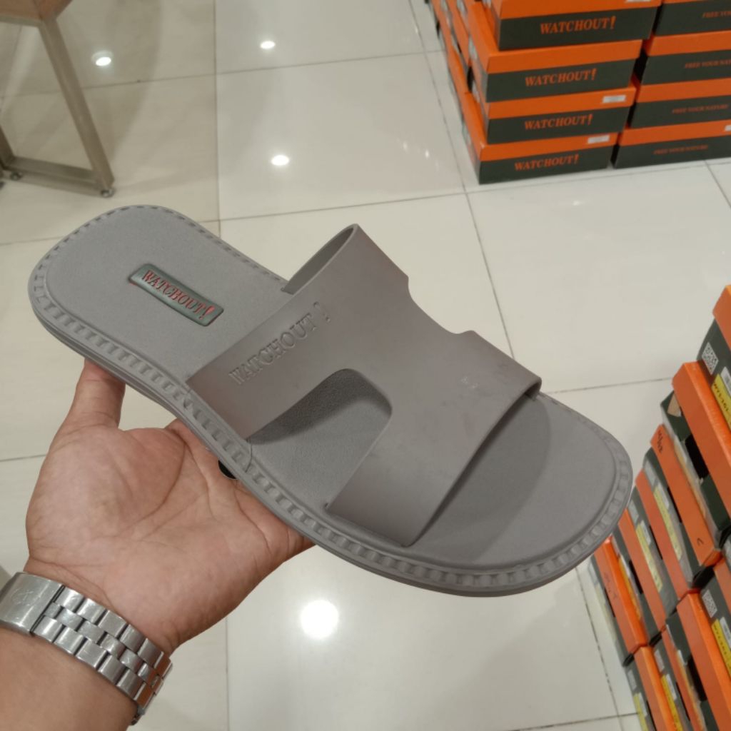 WATCHOUT SANDAL KARET | SANDAL SLIP ON PRIA | ORIGINAL