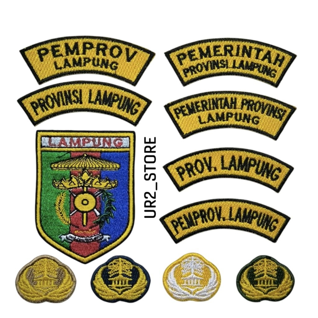 BORDIR BADGE EMBLEM ATRIBUT ASN PNS LOGO PROVINSI LAMPUNG