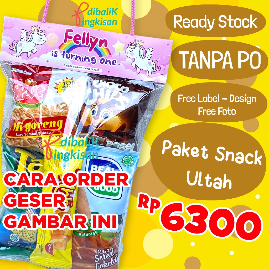 PAKET SNACK ULANG TAHUN ANAK / KHITAN / SUNAT / BINGKISAN / NATAL / SNACK ULTAH GRATIS LABEL