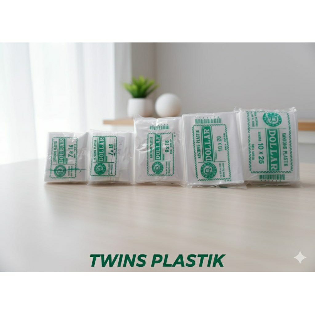 Plastik Dollar Ukuran 7x14, 7x16, 9x18, 10x20, 10x25