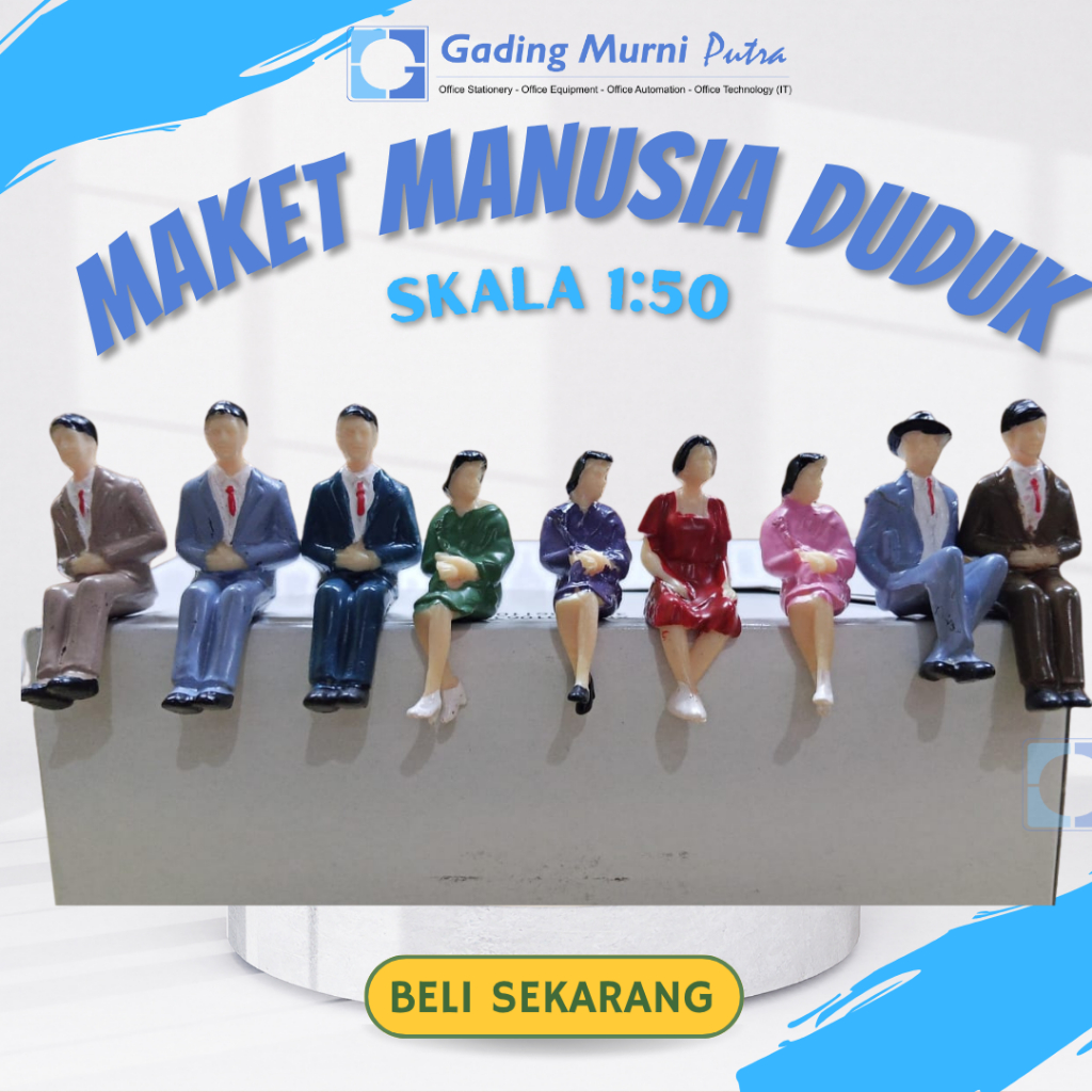 MAKET MANUSIA DUDUK 1:30 - MINIATUR MANUSIA (2 PCS)