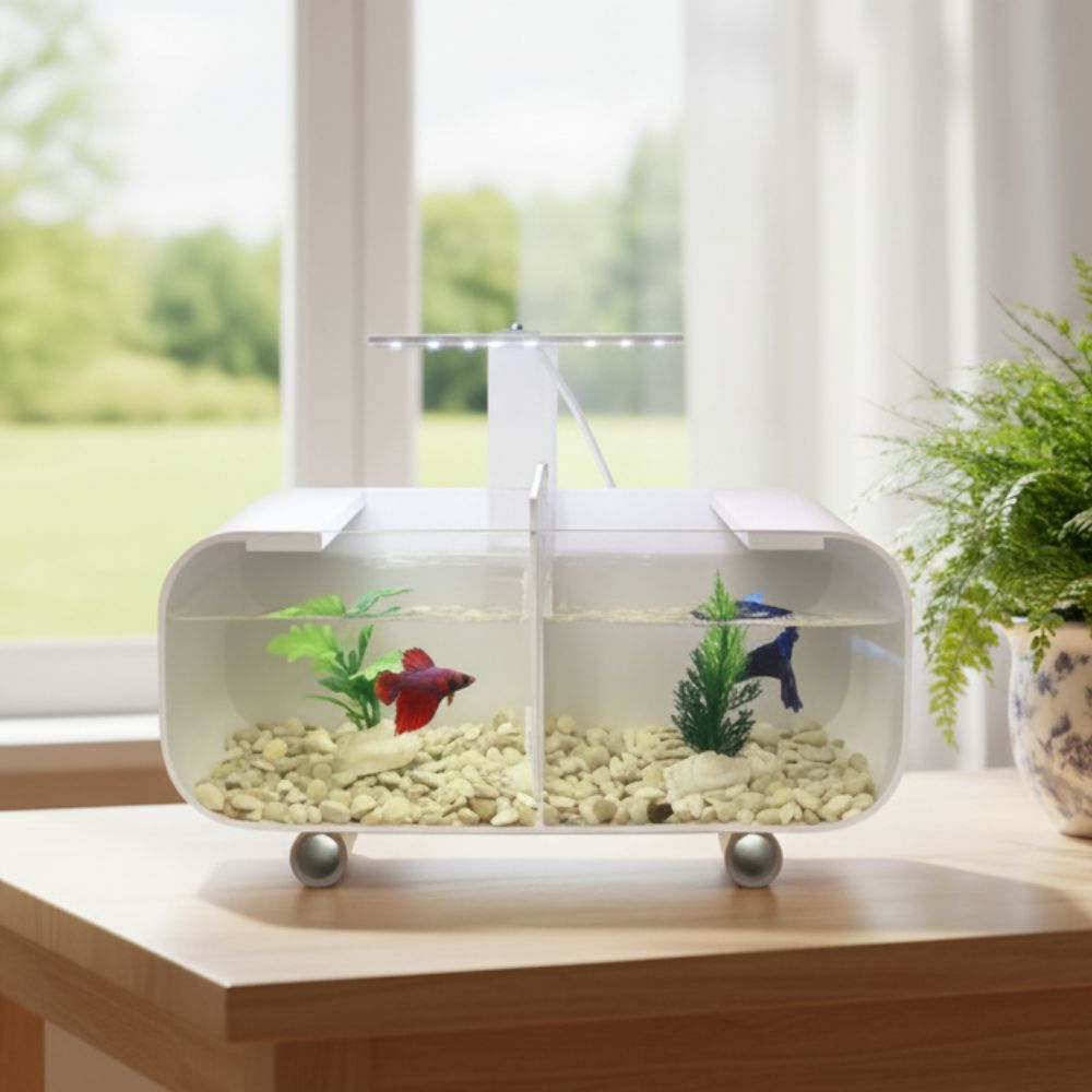 Aquarium Akrilik Sekat Khusus Cupang Fullset | Aquarium Pembagi Ikan Hias