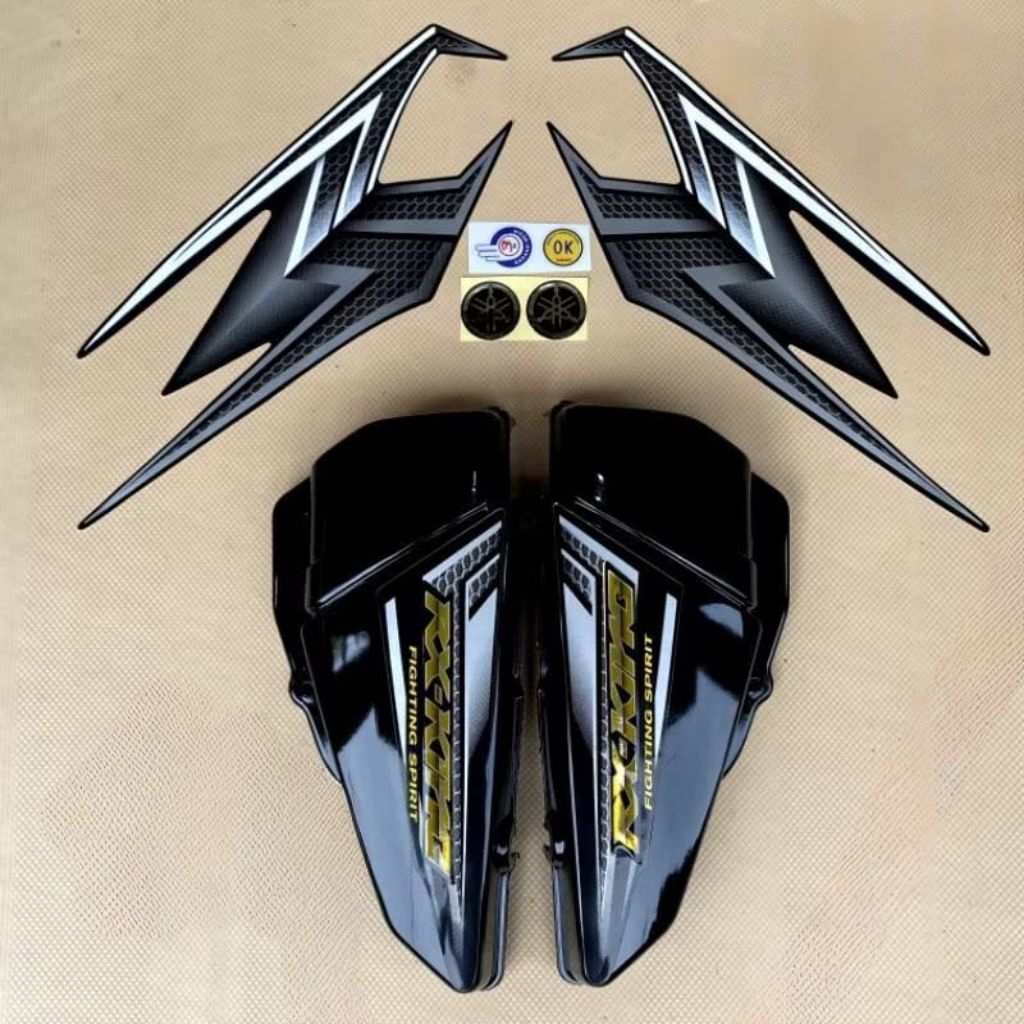 COVER BOK AKI RX KING HITAM FULLSET STRIPING HITAM 2004 TEPONG AKI RX KING HITAM BOK AKI RX KING HIT