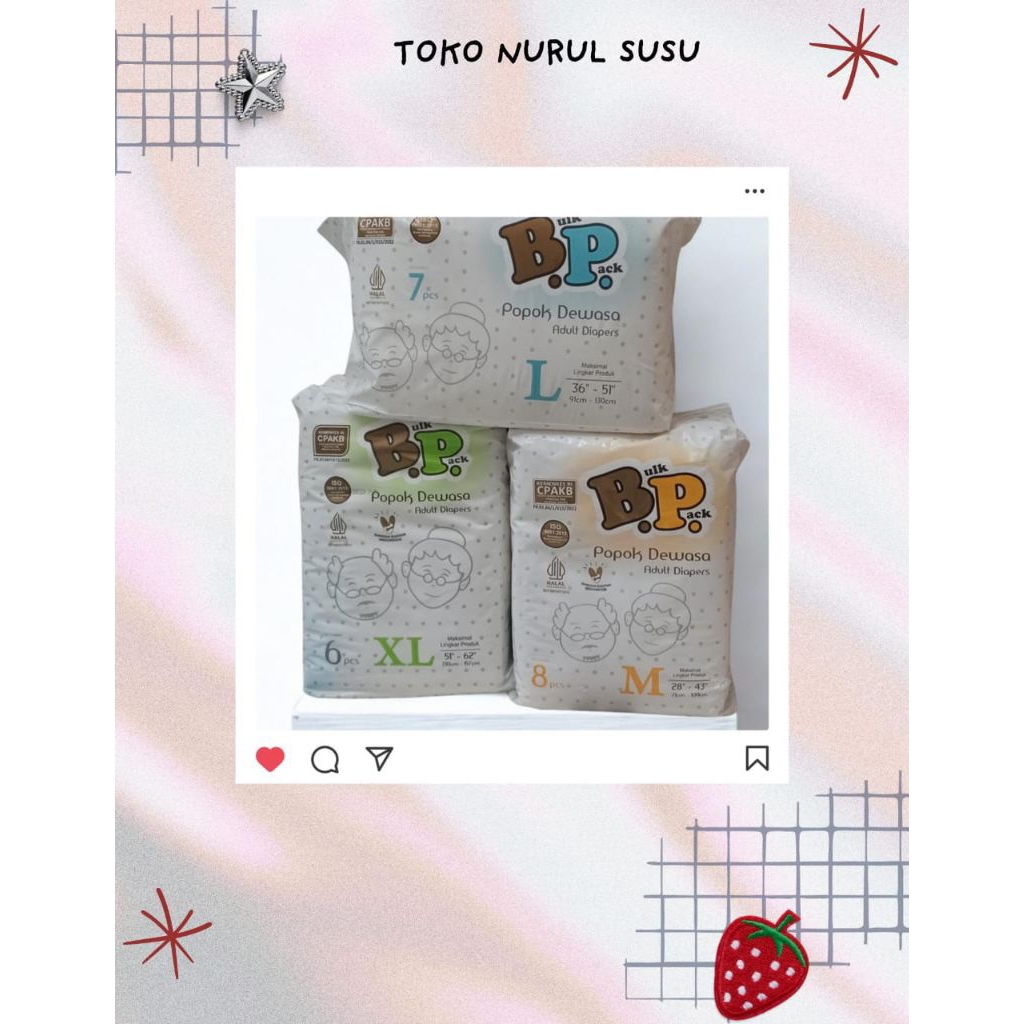 BP Pack Popok Dewasa (Adult Diapers)