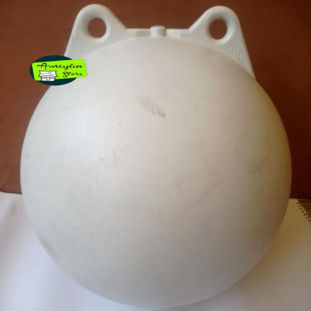 Pelampung Bola Penanda/Pembatas di Laut/Jaring Ikan/Nelayan. Warna Putih/Hitam diameter 30cm