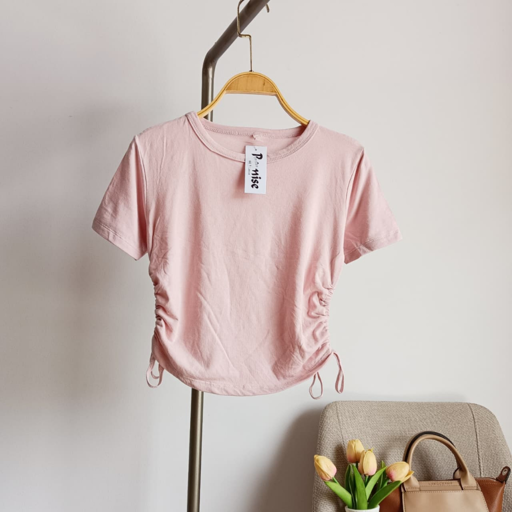 Atasan Wanita Kekinian / Atasan CropTop Tali Samping / Spandek Rayon /ramise