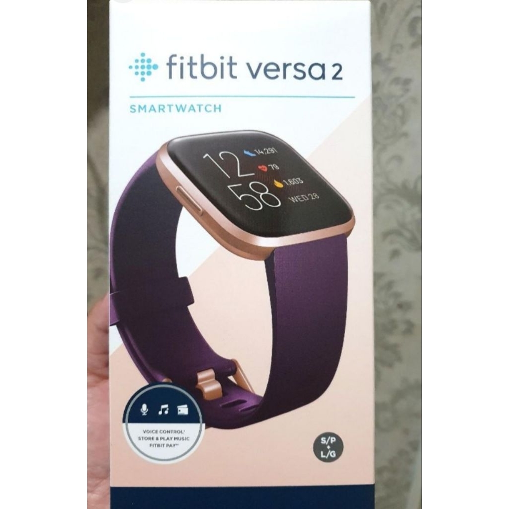 Fitbit Versa 2 - BORDEAUX/ Copper Rose Aluminium (Ungu)