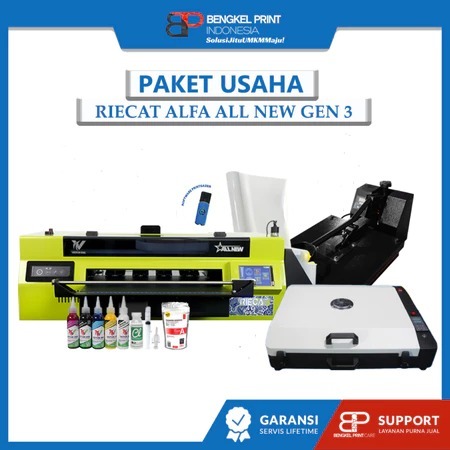 Paket Usaha Sablon DTF | Paket Mesin Riecat Alfa All New Gen 3 Lengkap