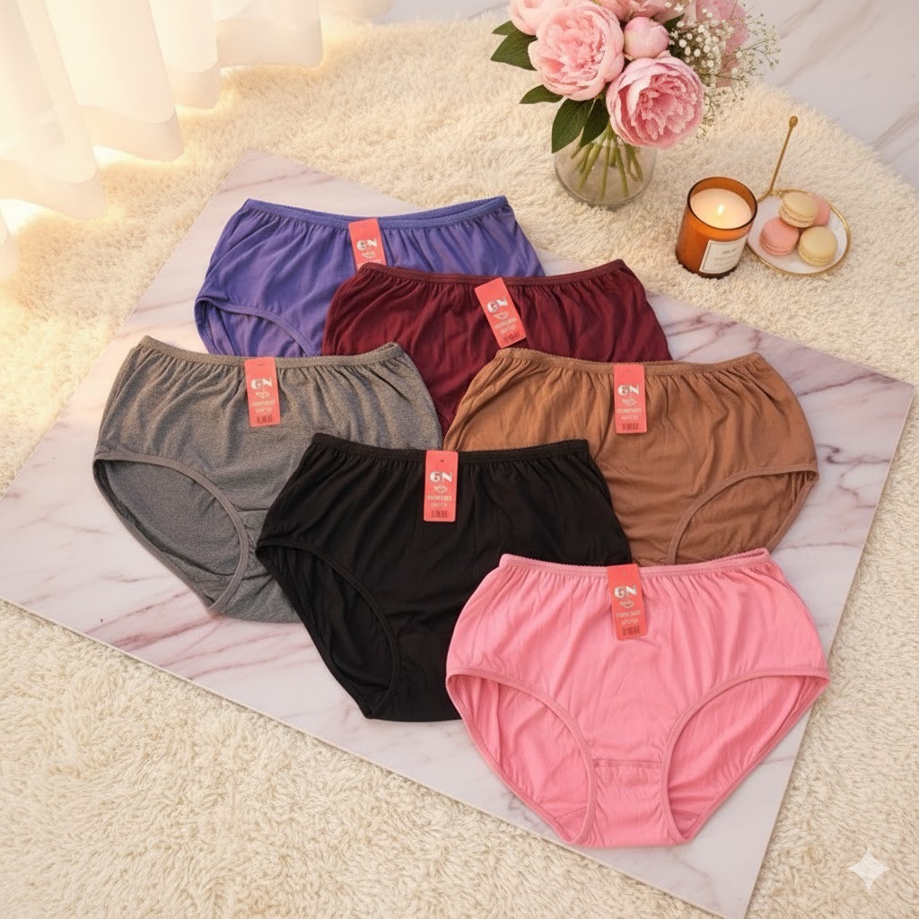 ( 6 Pcs ) Celana Dalam Wanita Golden Nick 939 Warna Gelap | CD Golden Nick | Celana Dalam Wanita Rem