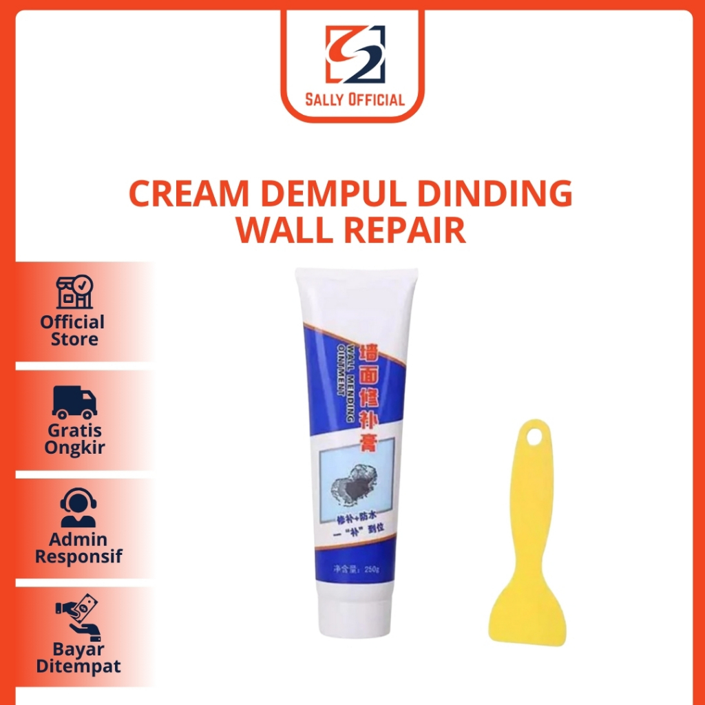 Cream Dempul Dinding Wall Repair Krim Wall Mending Oinment
