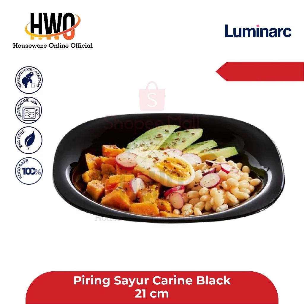 Luminarc Piring Sayur Carine Black Soup Plate