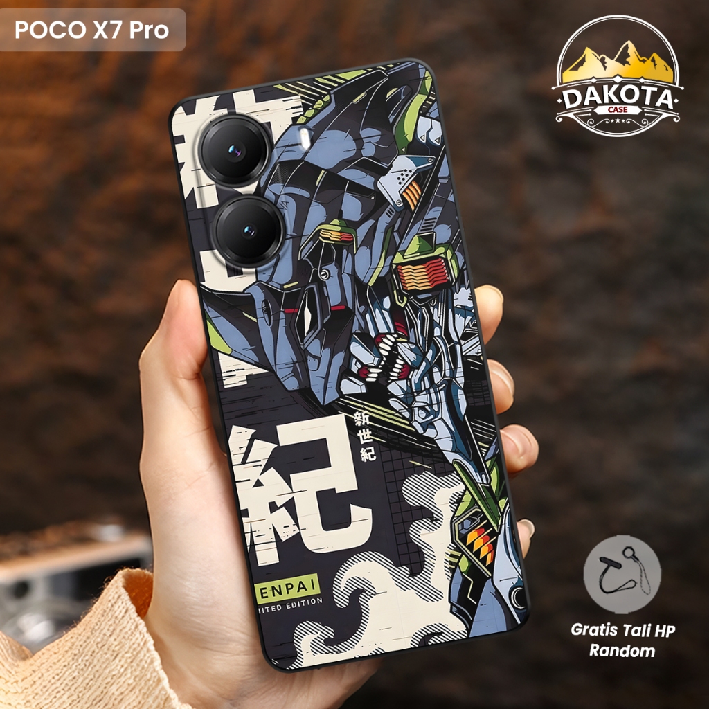 Casing Poco X7 Pro X7 X6 X6 Pro Motif Robot Gundam Eva - Softcase silikon gratis aksesoris tali Case