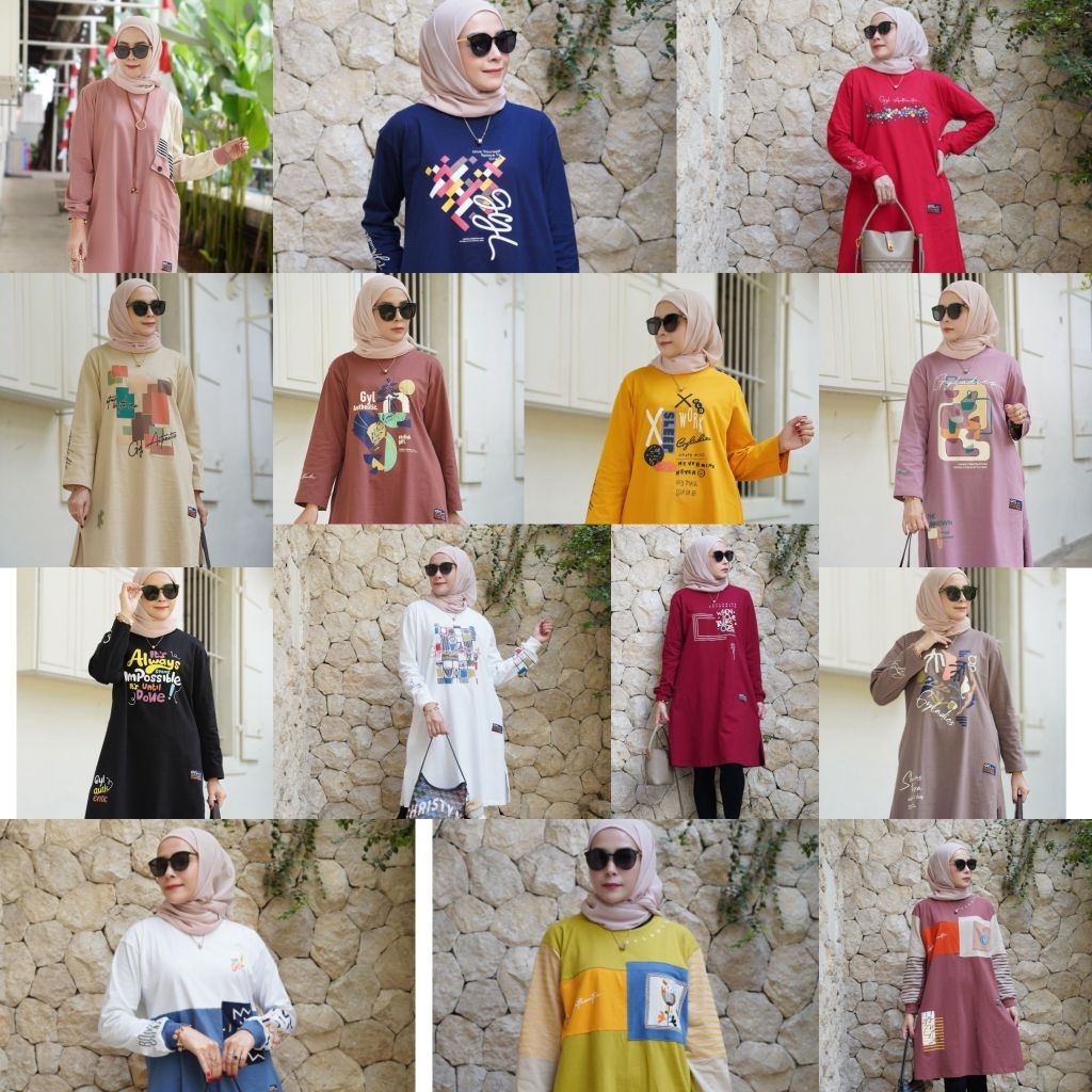 TUNIK midi Gyl atasan Original/Atasn wanita GYl