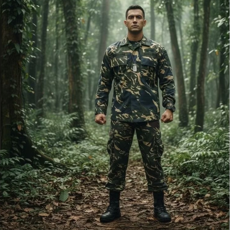 baju pdl loreng ppm lahat nkri premium / baju loreng ppm stelan bahan ripstok sritex