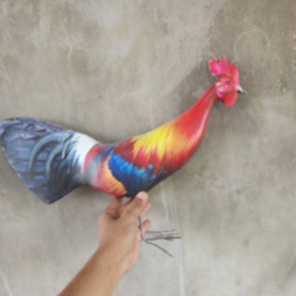 dekorasi taman patung ayam hutan bakikuk jantan jontrot ayam bakikuk jantan mirip asli bonela ayam h