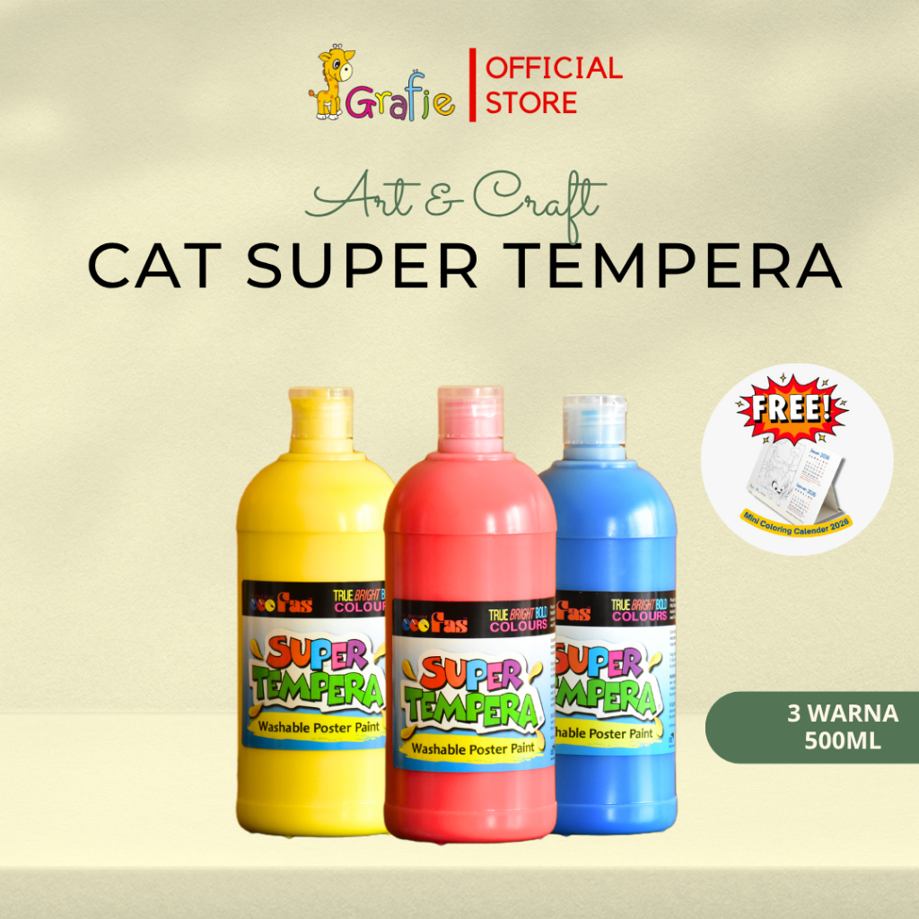 GRAFIE Cat Finger Painting Anak Washable Poster Paint 3 Color 500ml