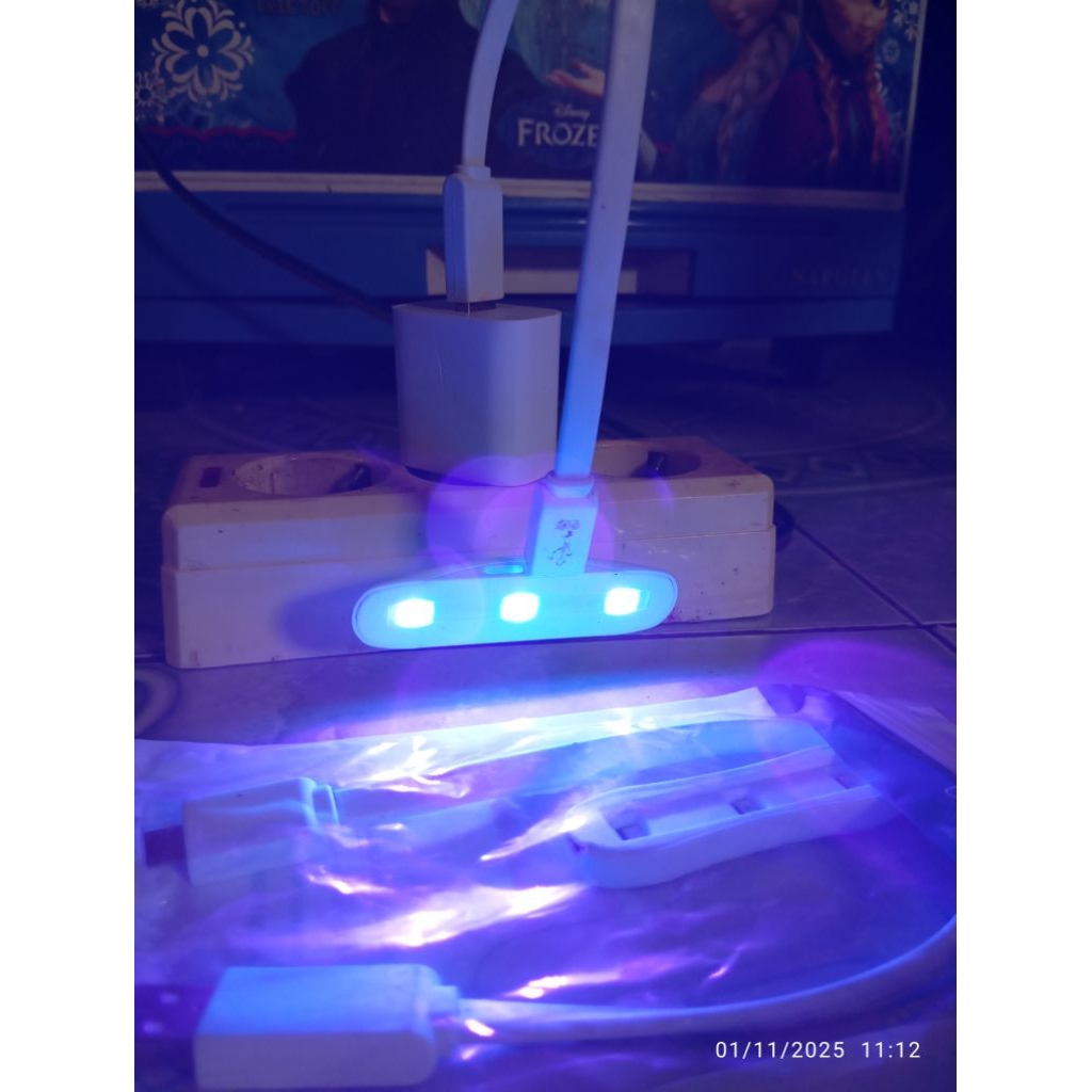 lampu led UV kabel micro 30cm / lampu aquarium bisa lepas pasang