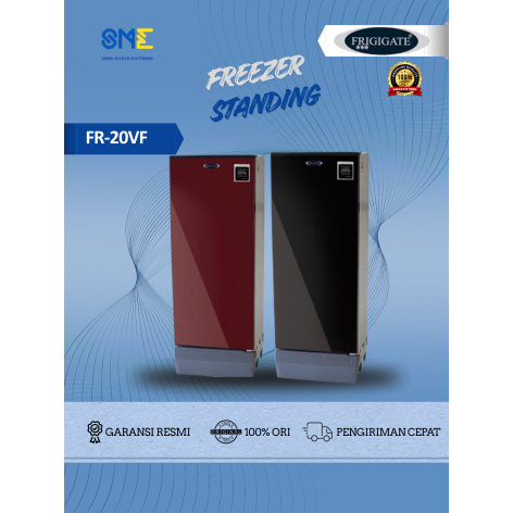 FRIGIGATE FR-20VF FREEZER STANDING FR20VF 7 RAK FREZER ES BATU ASI DLL - MERAH, HITAM