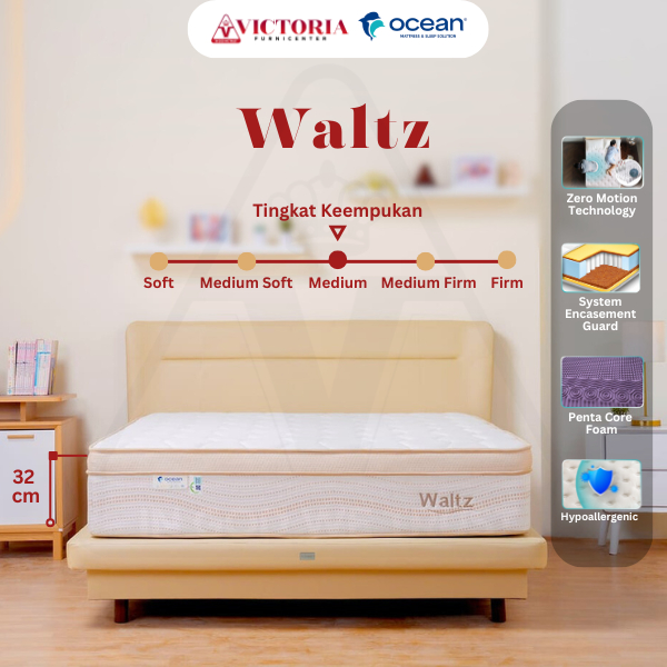Ocean Waltz 120x200 120 x 200 Mattrass Only Kasur Saja Springbed Spring Bed Termurah