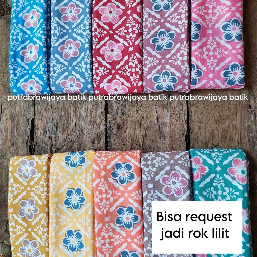 Tj Kain Batik Printing & Embos Pekalongan Seragam Bridesmaid Tradisional Kamen Fashion Wanita Murah