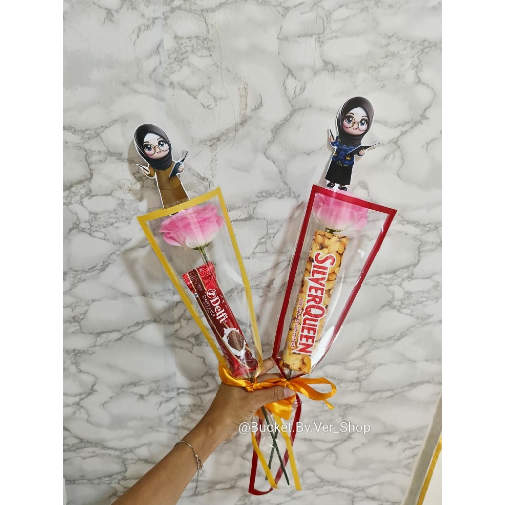 BUCKET HARI GURU / BUCKET COKLAT / BUCKET WISUDA