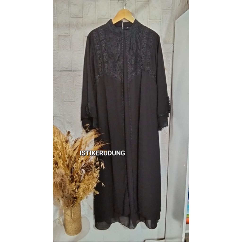 KINAN ABAYA HITAM DEWASA//ABAYA DEWASA//ABAYA CERUTY