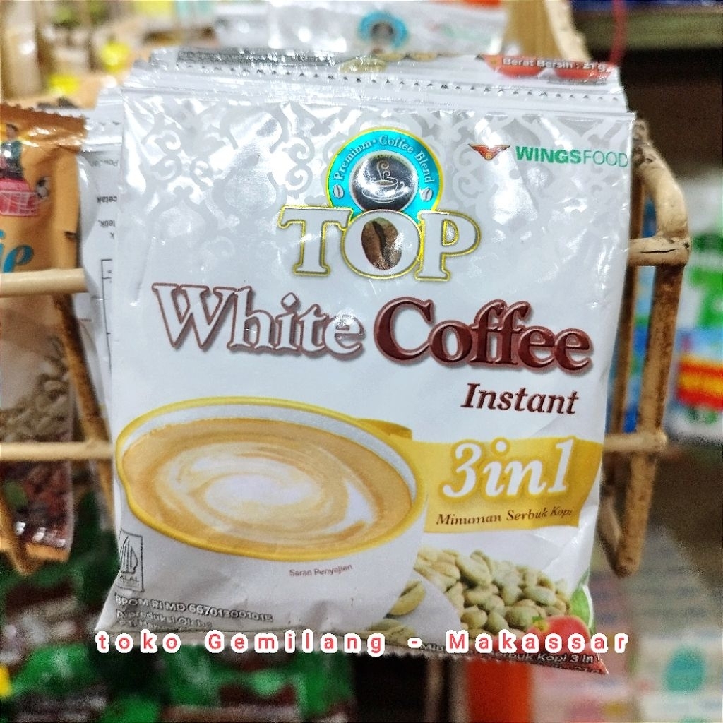 Top white coffee renceng isi 10 sachet @21g