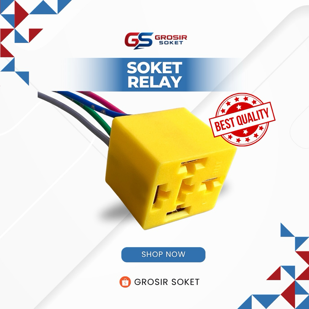 100 pcs Soket Relay 4 Kaki kabel Bintik Motor & Mobil