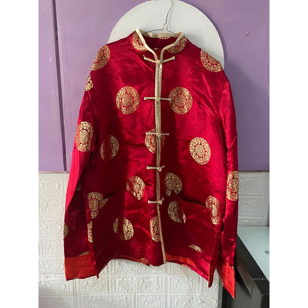 cheongsam merah pria preloved