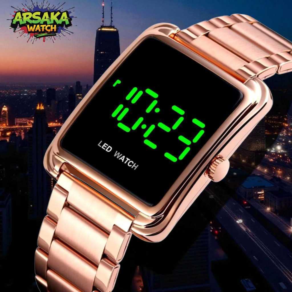 Jam Tangan Pria Wanita Skmei Digital Touchwatch Anti Air Stinless Steel Kasual Adjustable - ARK009RB
