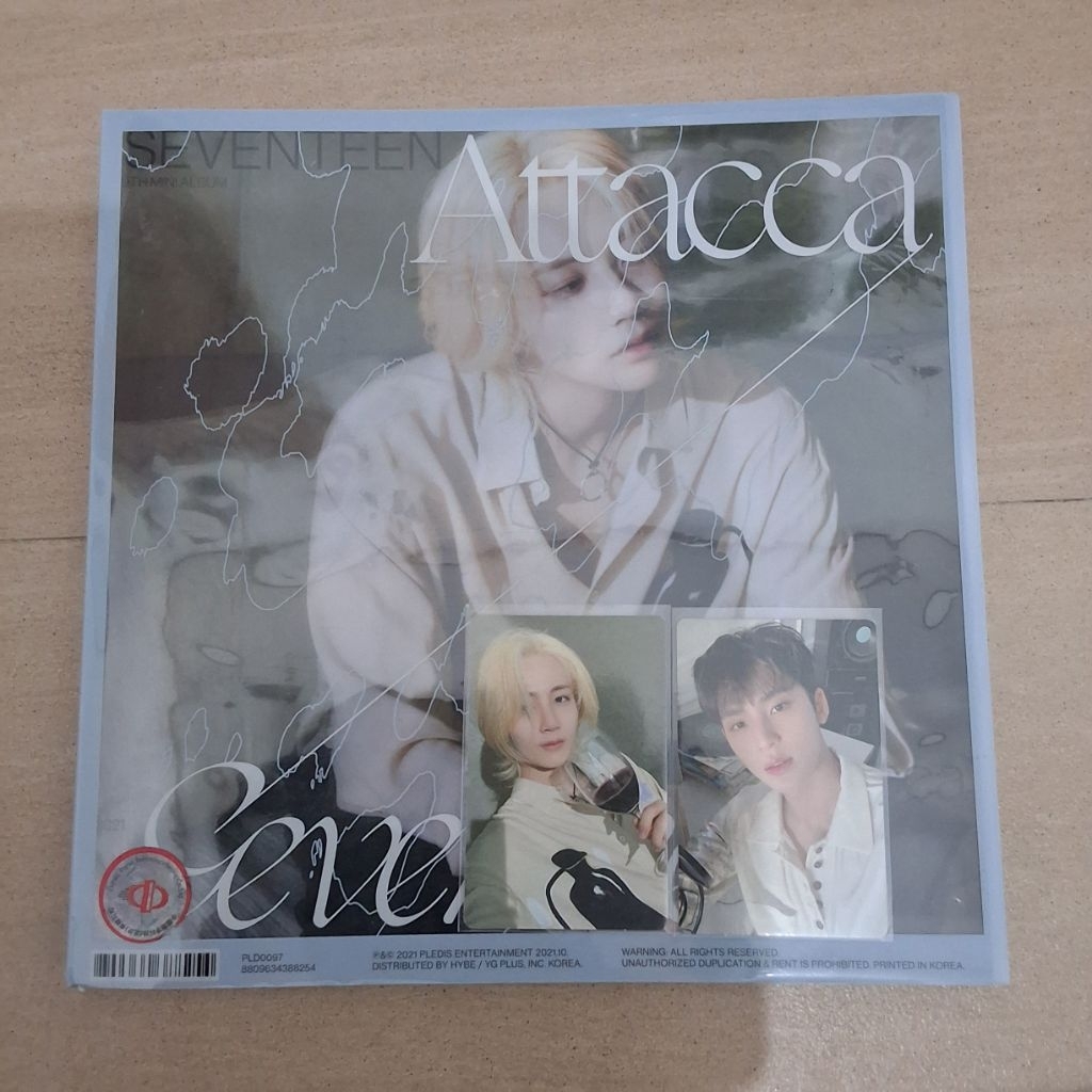 Seventeen Album ATTACCA OP.1 FULLSET UNSEALD cover jeonghan