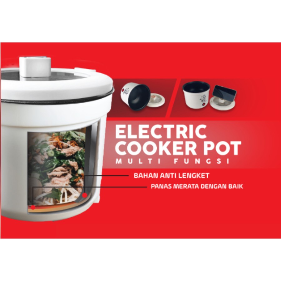 Electric Cooking Pot 1.2L / pot masak elektrik / alat masak elektrik / panci listrik