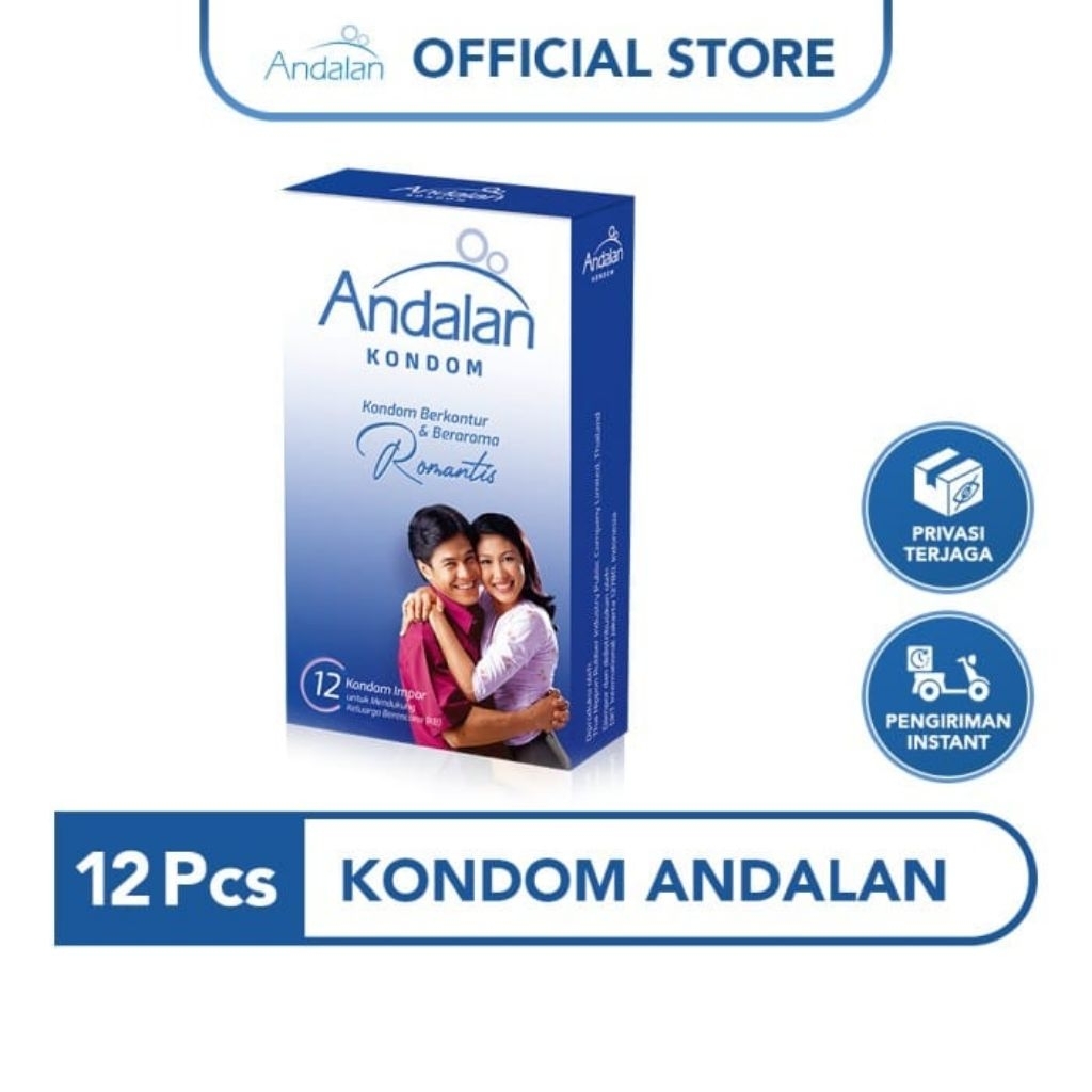 kondom andalan isi 12 pcs bertekstur bergerigi berulir beraroma original