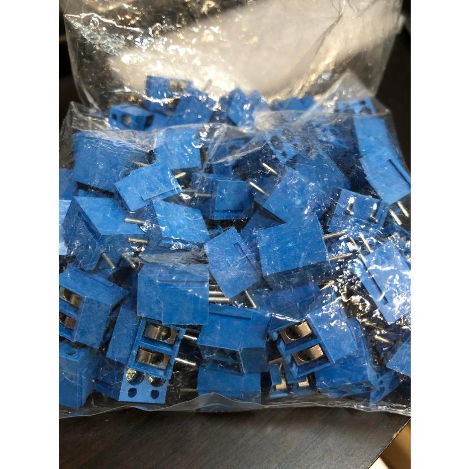 Terminal blok 2pin biru lurus terminal block 2pin